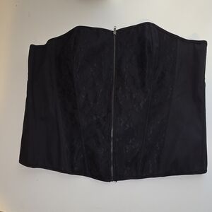 Torrid Black Zip-Front Corset